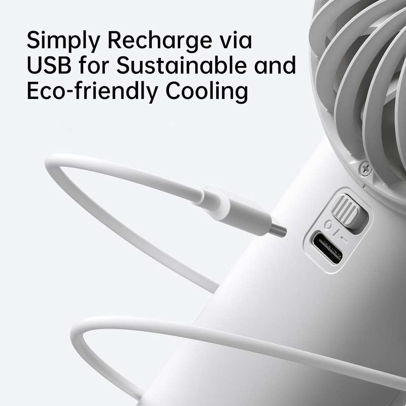 JisuLife Life4 Handheld Portable Small Rechargeable Fan, Battery Capacity: 5000mAh Pink