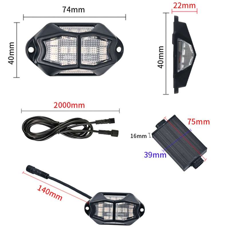 10 in 1 Car Chassis Light RGB Colorful Atmosphere Light