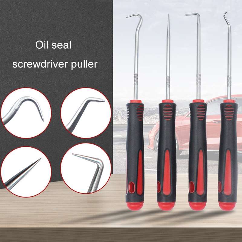 4pcs /Set Auto Oil Seal Screwdrivers O-Ring Seal Gasket Puller Remover Pick Hooks Tire Repair Tool