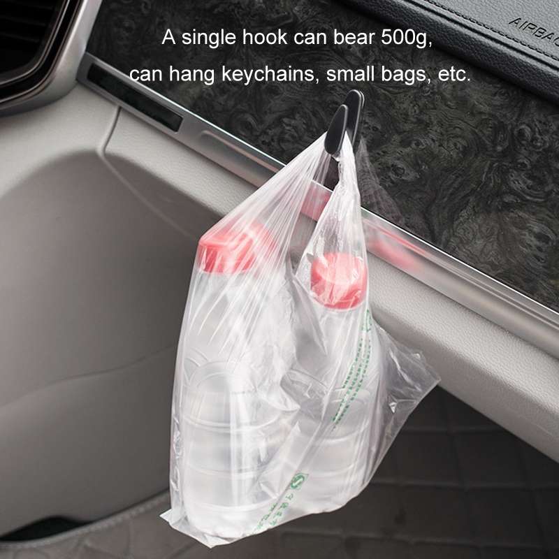 4pcs /Set Car Dashboard Adhesive Multifunctional Small Hook(Beige)