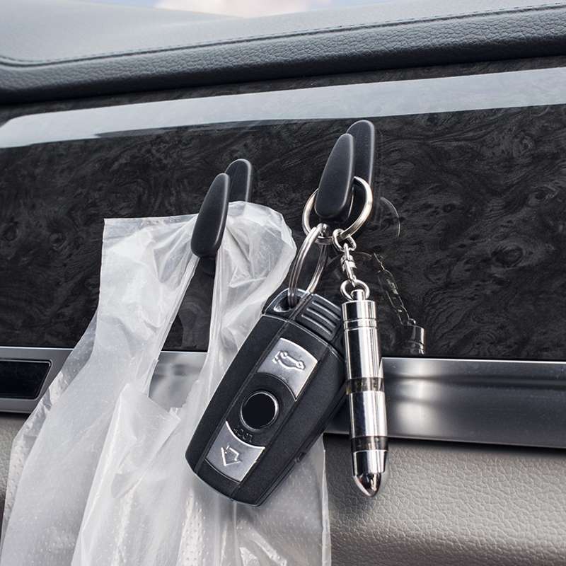 4pcs /Set Car Dashboard Adhesive Multifunctional Small Hook(Beige)