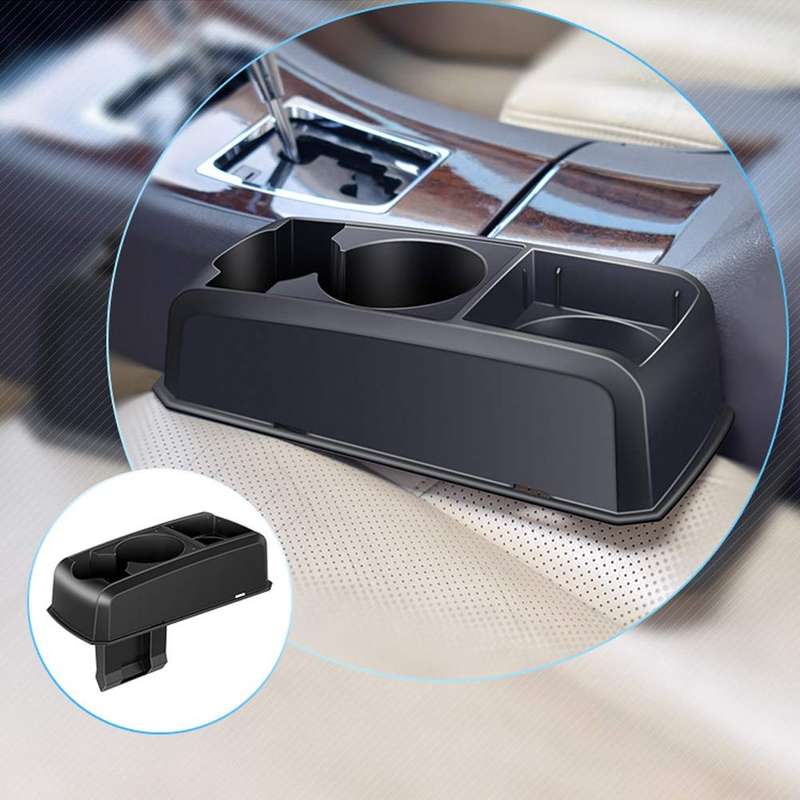 Car Seat Gap Armrest Cup Holder Storage Box(Black)