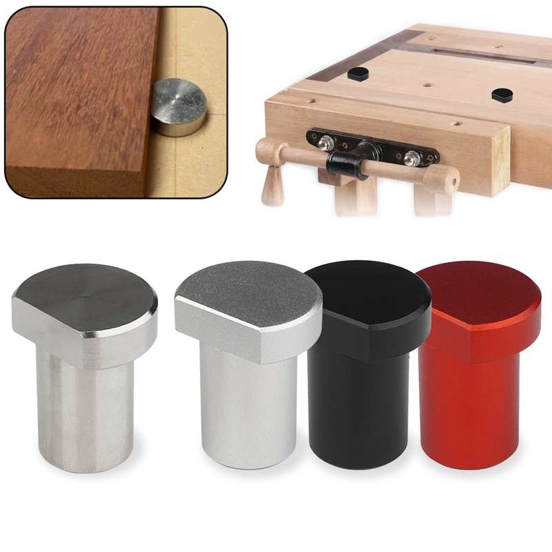 Dowel Table Clamp Quick Release Woodworking Table Limit Blocks, Style: 19mm Red Aluminum Alloy