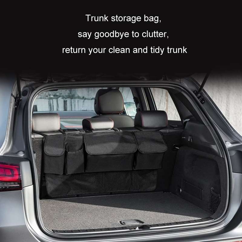 Car SUV Rear Seat Widening Organizing Storage Bag(Black)