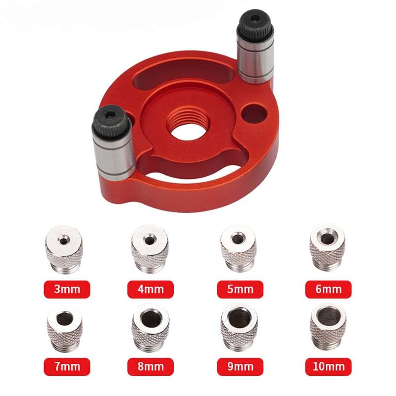 Woodworking Drill Locator Self Centering Dowelling Jig Hole Puncher Locator, Model: With 3-10mm Dril