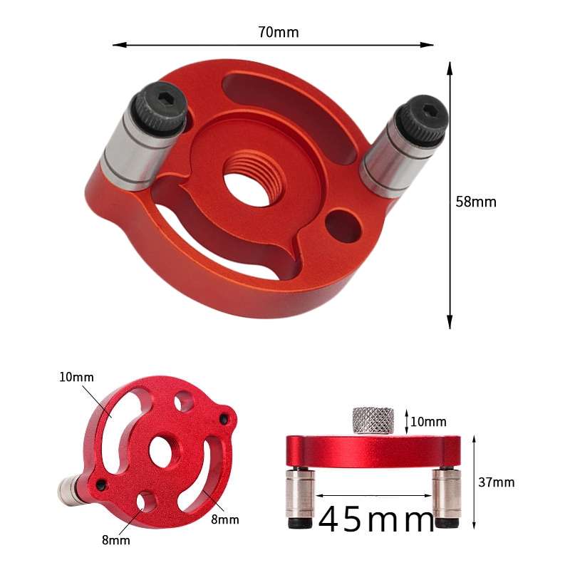 Woodworking Drill Locator Self Centering Dowelling Jig Hole Puncher Locator, Model: With 3-10mm Dril