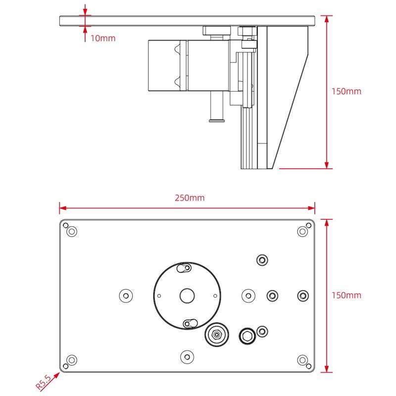 Ganwei MG0-000-0059 Edge Trimming Machine Inverted Lifter Fine Adjustment Woodworking Milling Cutter
