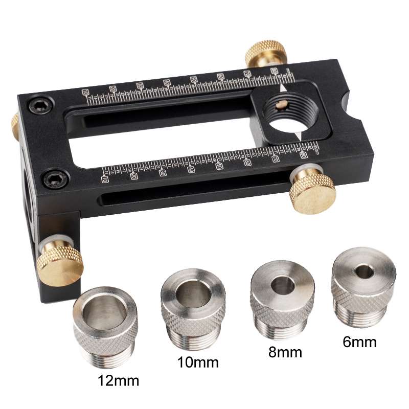 MG0-000-0011 2 In 1 Flat Head Cross Oblique Drill Hole Puncher Locator Doweling Jig Bed Cabinet Scre