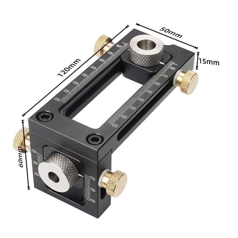 MG0-000-0011 2 In 1 Flat Head Cross Oblique Drill Hole Puncher Locator Doweling Jig Bed Cabinet Scre