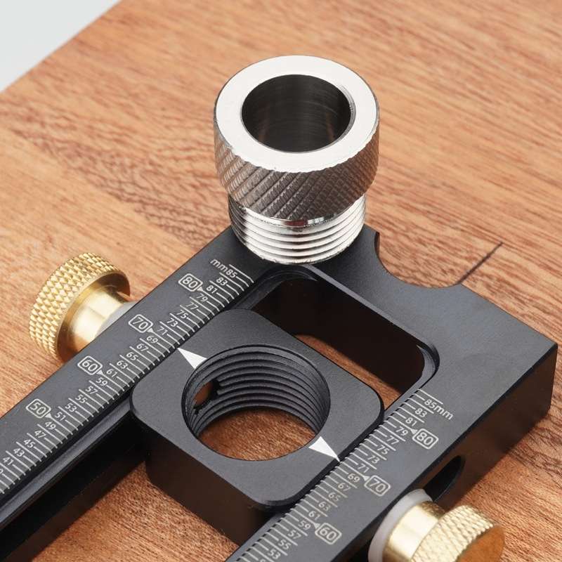 MG0-000-0011 2 In 1 Flat Head Cross Oblique Drill Hole Puncher Locator Doweling Jig Bed Cabinet Scre
