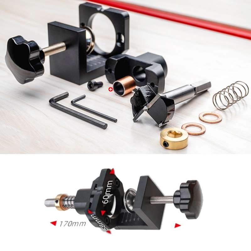 MG0-000-0016 35mm Hole Opening Locator Cabinet Door Hinge Drills Hole Jig Puncher Woodworking Tool