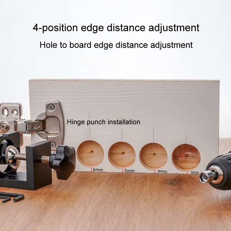 MG0-000-0016 35mm Hole Opening Locator Cabinet Door Hinge Drills Hole Jig Puncher Woodworking Tool