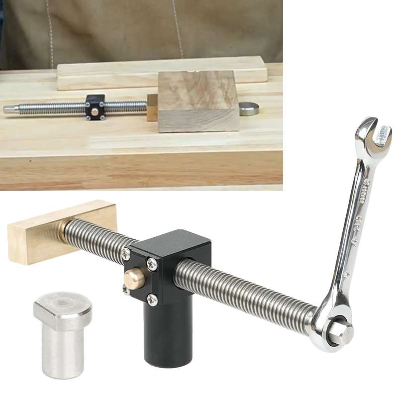 Woodworking Adjustable Desktop Clip Vise Dowel Fast Fixed Clip Clamp Tool, Model: 20mm + 2 Table Cla