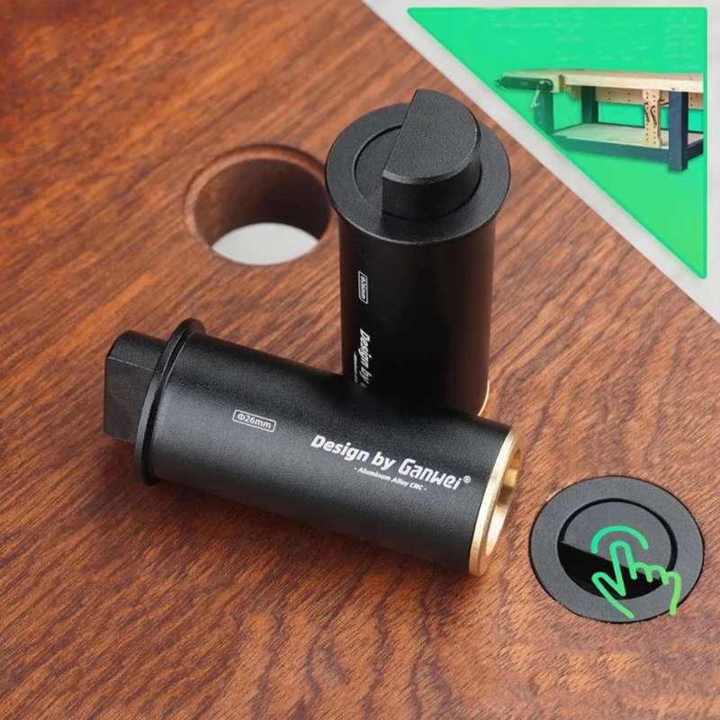 Ganwei MG0-001-0044 Workbench Pop-Up Table Baffle Block Planing Stopper Woodworking Desktop Fast Fix