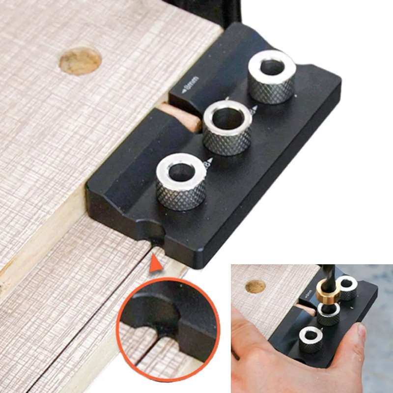 Ganwei MG0-001-0020 3 In 1 Punch Locator Woodworking Positioning Fixture Drilling Wood Doweling Jig