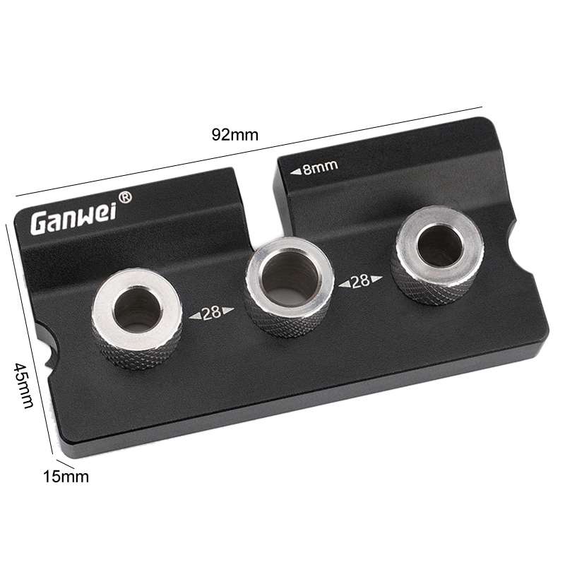 Ganwei MG0-001-0020 3 In 1 Punch Locator Woodworking Positioning Fixture Drilling Wood Doweling Jig