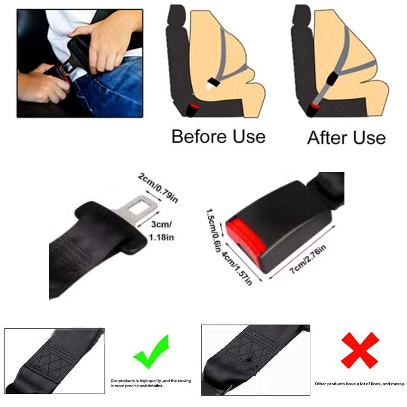 Car Seat Child Pregnant Woman Safety Belt Adjustable Extender, Length: EU/US Mini 23cm