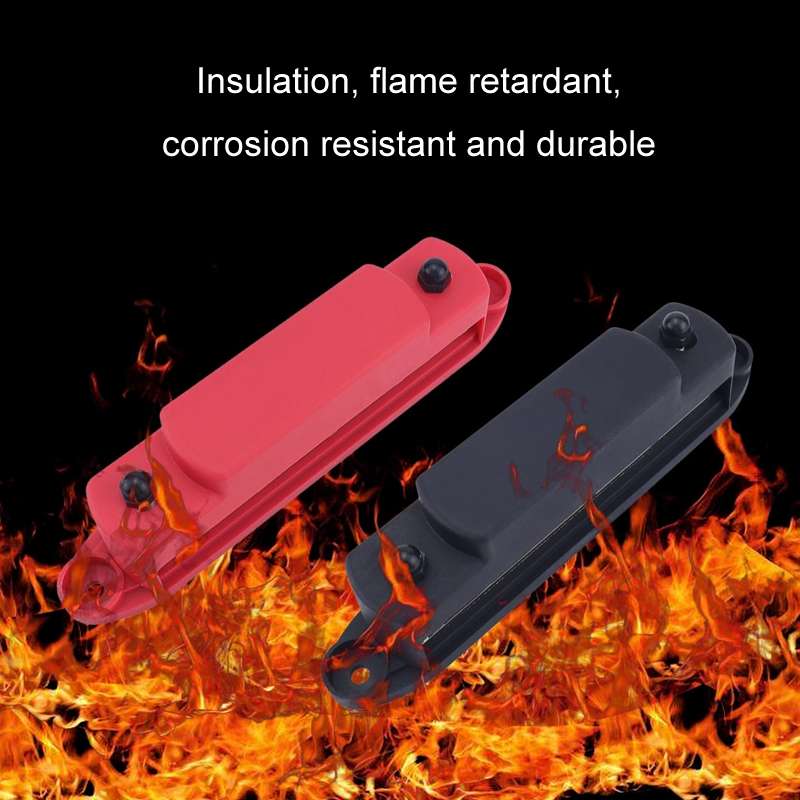 M6 RV Yacht High Current 6-column 250A Base Busbar, Color: Red