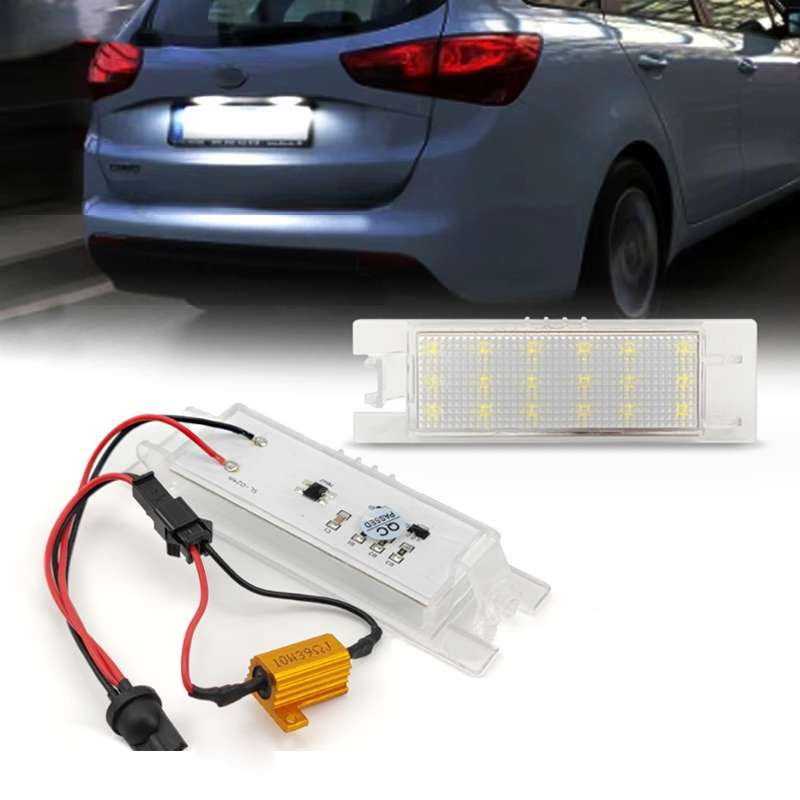 2pcs For Opel ZafiraB / ASTRA / CORSA LED License Plate Light