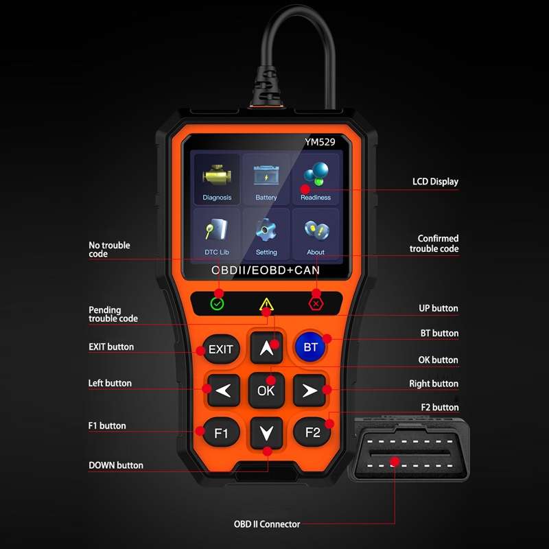 OBD Car Battery Fault Scanning Diagnostic Instrument