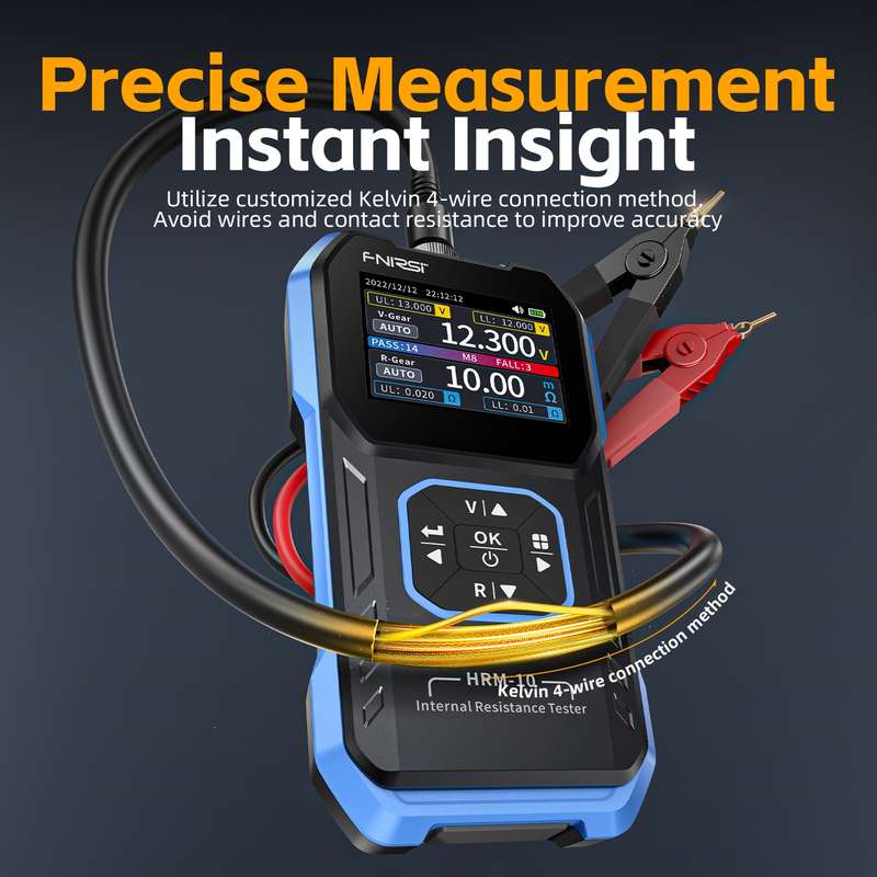 FNIRSI 18650 Lithium Battery Internal Resistance Voltage Measuring Instrument(HRM-10)