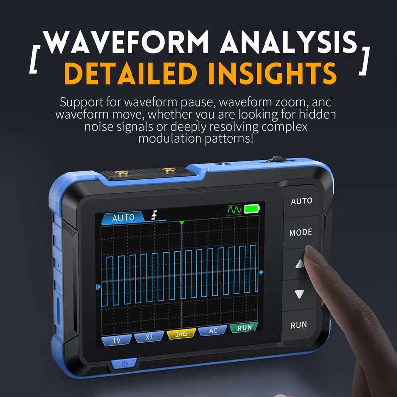 FNIRSI 2 In 1 Mini Portable Digital Oscilloscope Signal Generator, Set: Upgrade