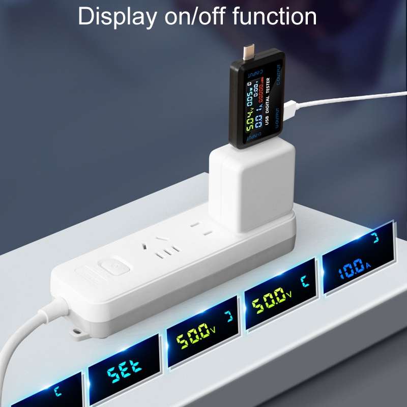 6527-Q Multifunctional Digital Voltage And Current Meter Portable Capacity Tester(USB+Type-C Port)