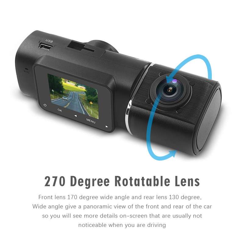 Dual Recording Front 1080+Internal 1080 HD Car Recorder