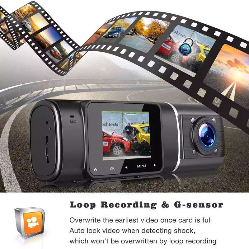 Dual Recording Front 1080+Internal 1080 HD Car Recorder