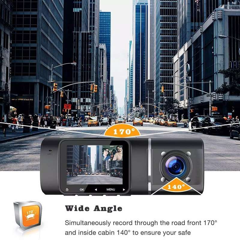 Dual Recording Front 1080+Internal 1080 HD Car Recorder