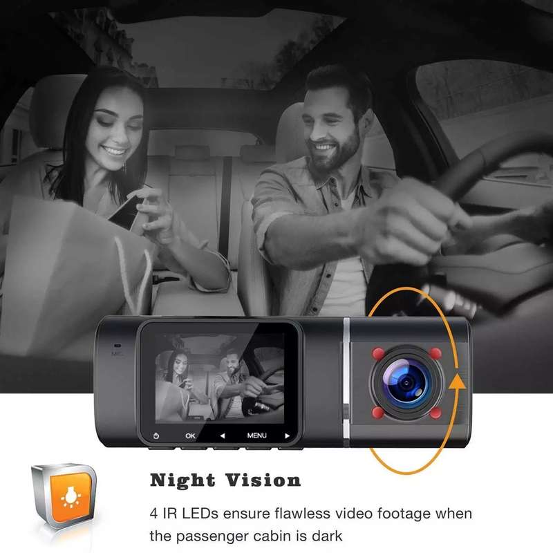 Dual Recording Front 1080+Internal 1080 HD Car Recorder