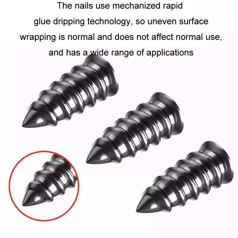 Electric Motorcycle Vacuum Tire Repair Nails, Set: 10pcs Small + 10pcs Large+ Screwdriver