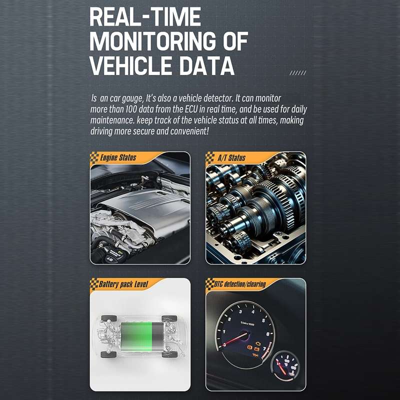 HUD Head-up Display OBD LCD Mileage Speedometer(Spanish Version)