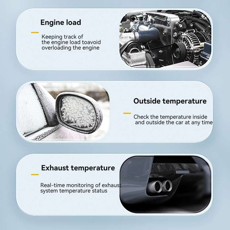 Head-up Display OBD Multi-function Vehicle Instrument Oil Temperature Gearbox Monitoring Screen(S100