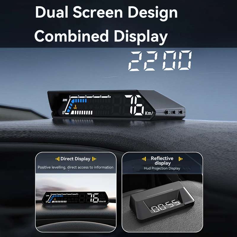 Head-up Display OBD Multi-function Vehicle Instrument Oil Temperature Gearbox Monitoring Screen(S100