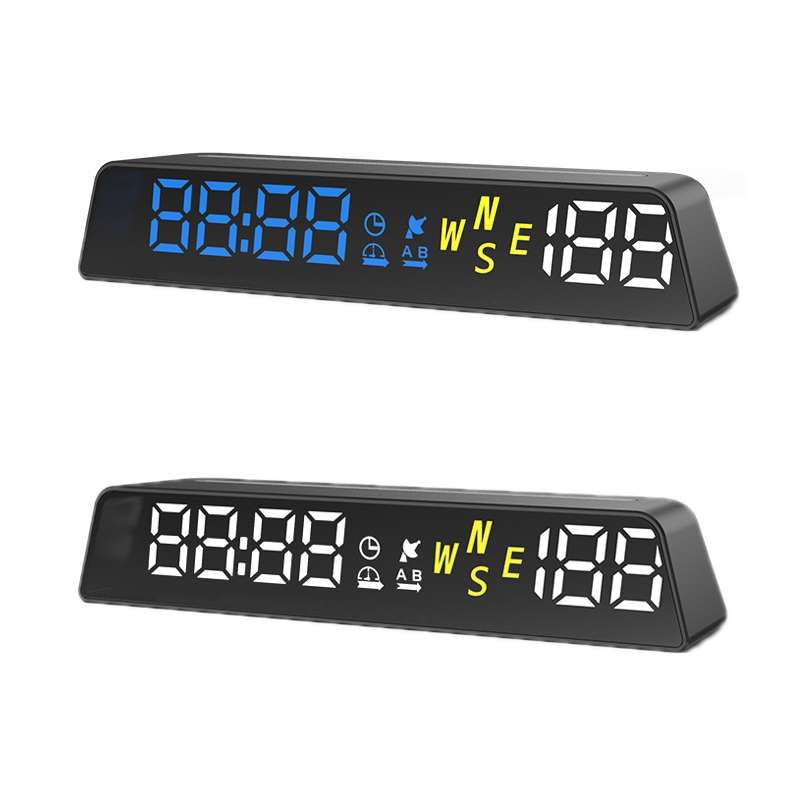 Head-up Display USB Powered High-definition Vehicle Code Altitude Meter(All White)