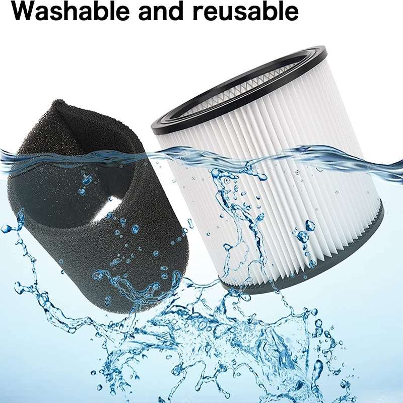For Shop-Vac 90350 90304 90333 Vacuum Cleaner Accessories 1 Filter+1 Foam Filter