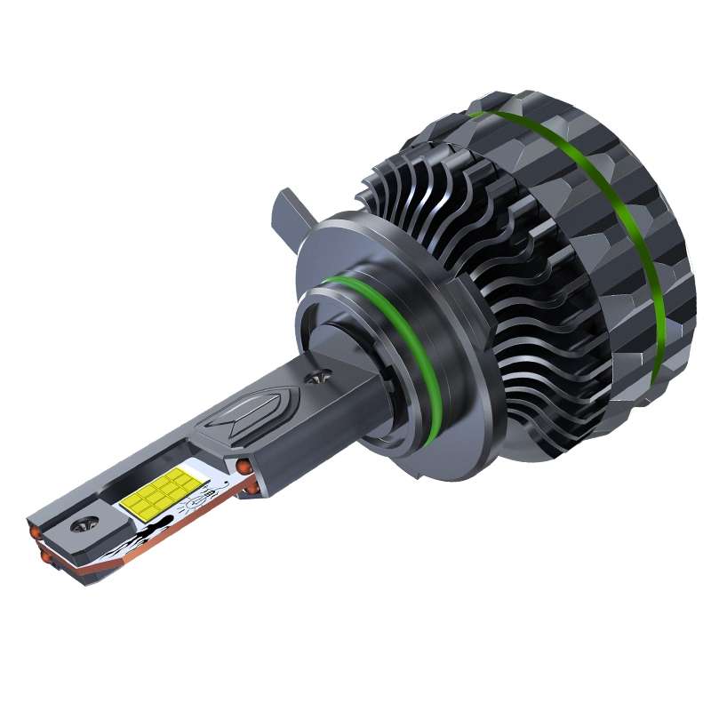 150W Four Copper Tube 24 LED Spotlight Car Headlight, Bulb: 9012