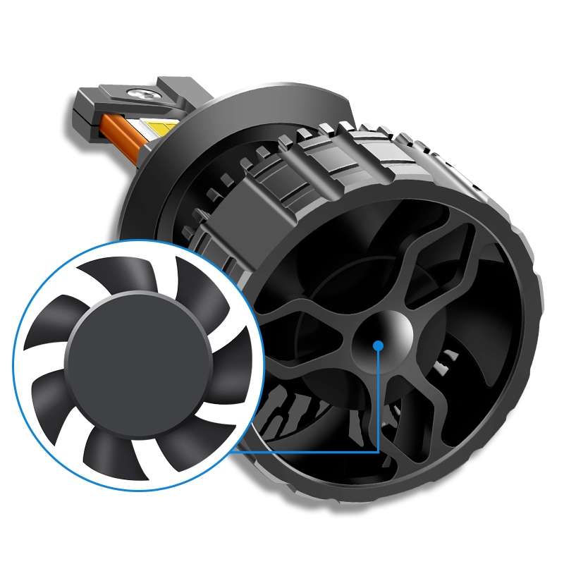95W LED Three Copper Tube Aluminum Alloy Thick Headlight, Bulb: 9012