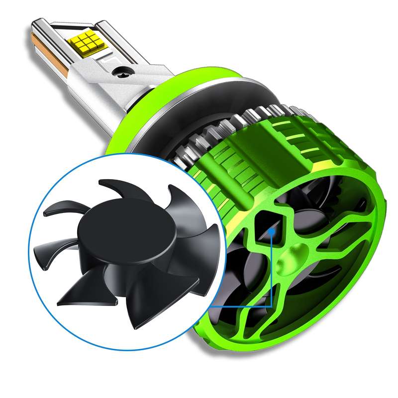 100W LED Double Copper Tube Aluminum Alloy Waterproof Car Headlight, Bulb: H1
