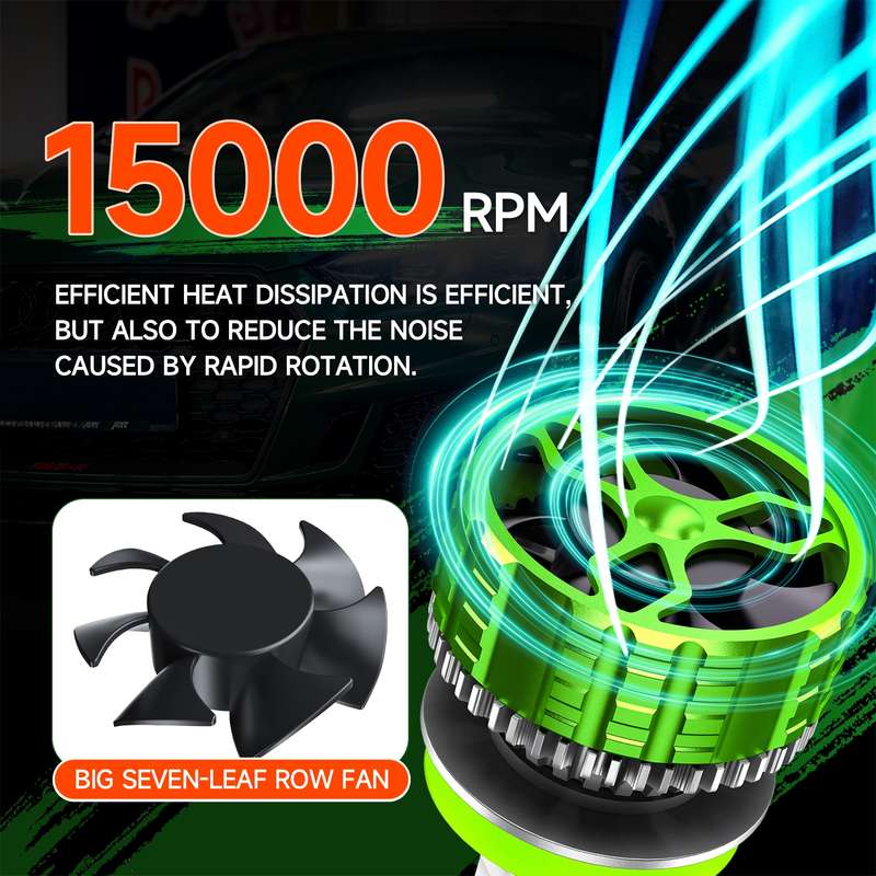 100W LED Double Copper Tube Aluminum Alloy Waterproof Car Headlight, Bulb: H1