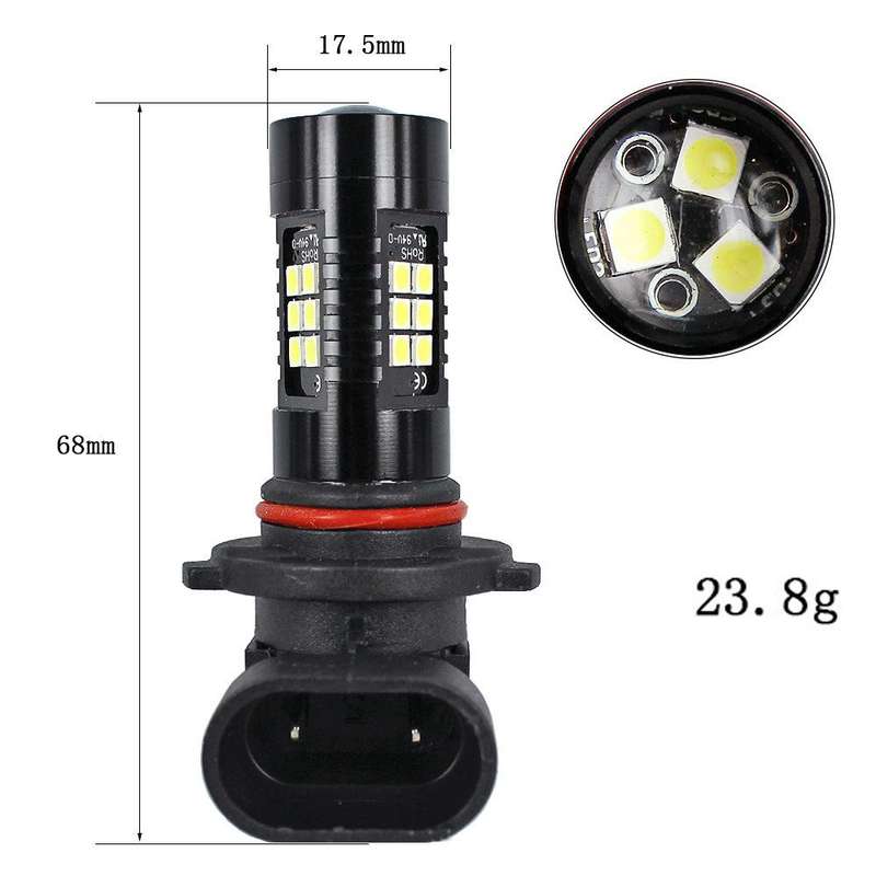 1pair Automotive High-power LED White Light Fog Lamp(9006)