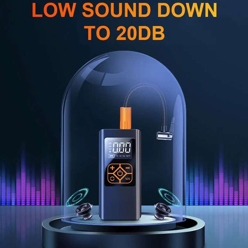 Car Portable Mini Tire Intelligent Air Pump, Style: Wired+Storage Bag
