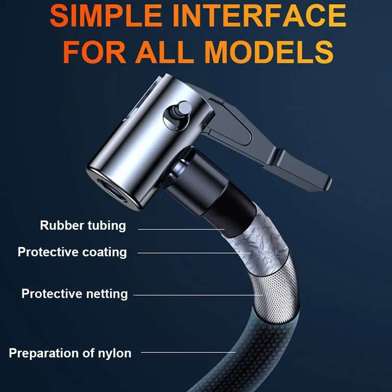 Car Portable Mini Tire Intelligent Air Pump, Style: Wired+Storage Bag