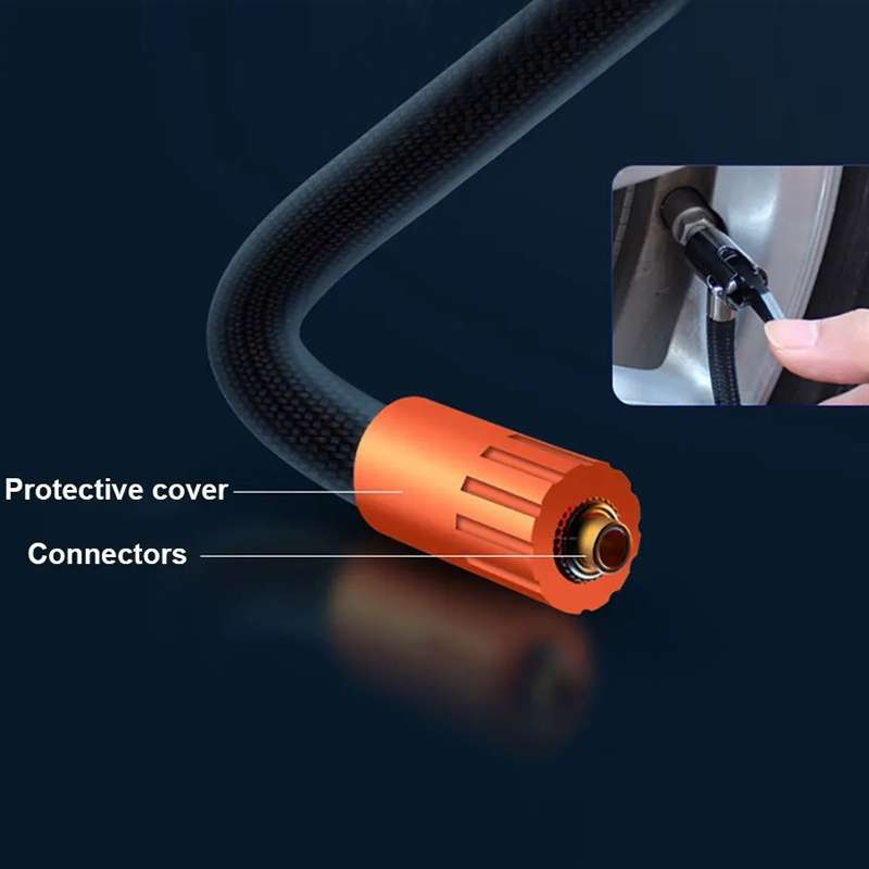 Car Portable Mini Tire Intelligent Air Pump, Style: Wired+Storage Bag