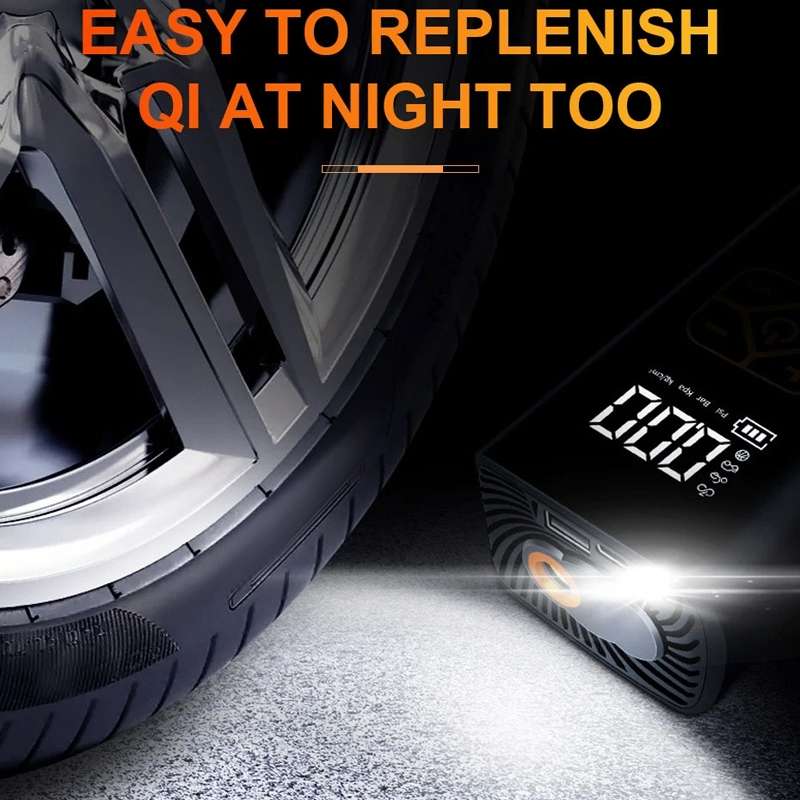 Car Portable Mini Tire Intelligent Air Pump, Style: Wired+Storage Bag