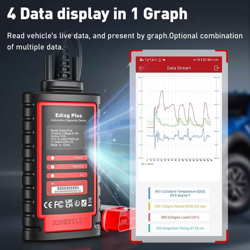 KINGBOLEN OBD2 Car Tester Diagnostics(Ediag Plus)
