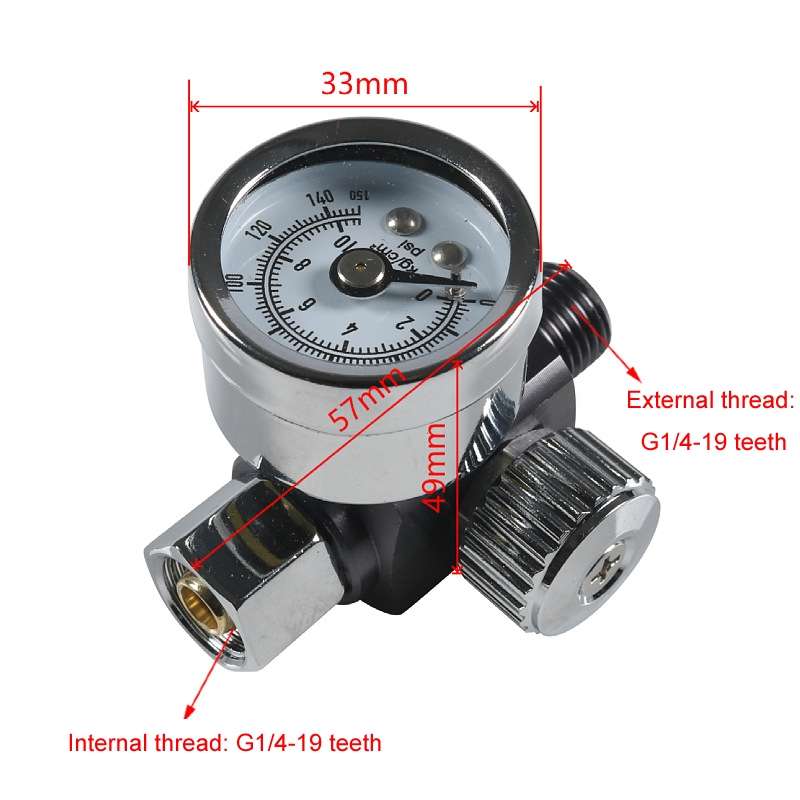 1/4 Inch NPS Thread Paint Nozzle Air Pressure Regulating Valve(A9517)
