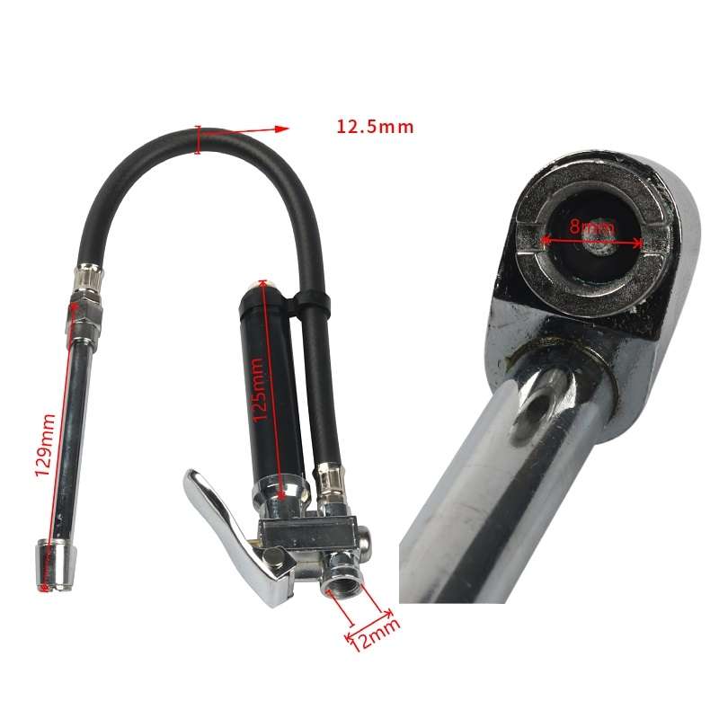 Hand-Held Inflatable Tire Pressure Rod For Car Motorcycle Tires(Red)