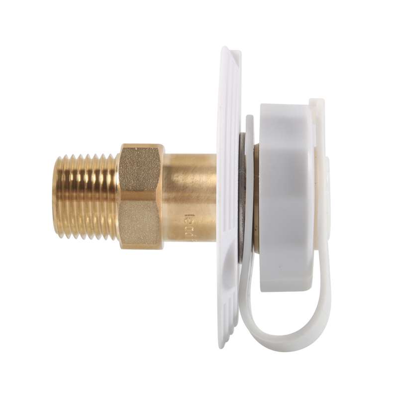 RV Brass Water Inlet Check Valve Yacht Accessories, Color: White+Raw Tape